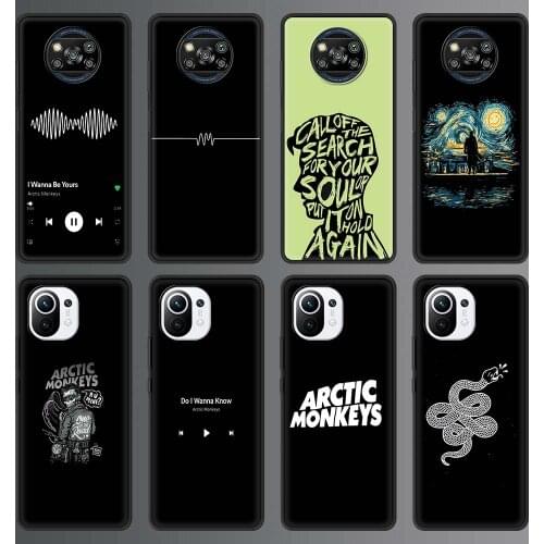 Phone Case for Xiaomi Mi Note 10 Lite 11 10T Pro 5G 9T Poco X3 NFC M3 Silicone Back Cover Mobile Bag Arctic Monkeys Fashion