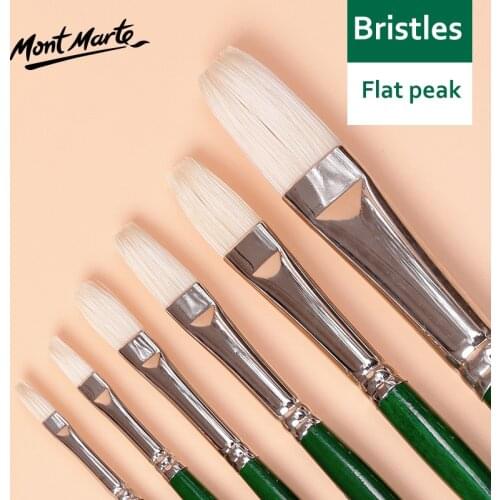 Super Quality 6Pcs Bristle Hair Oil Paint Brushes Long Handle Professional Acrylic Gouache Brush For Studio Multifunction Brush