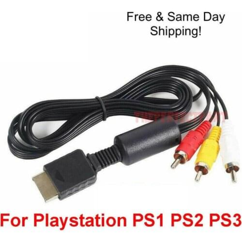 High Quality New Arrival Audio Video AV Cable Cord Wire To 3 RCA TV Lead For Sony For Playstation PS1 PS2 For PS3 Console Cable