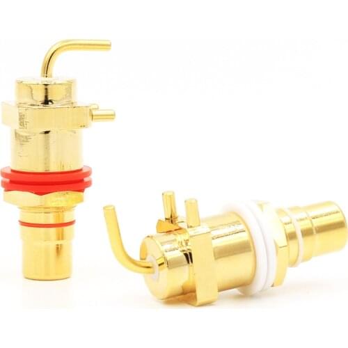 10pieces High Quality Gold Plated RCA Socket HIFI RCA Socket RCA JACK Adapter