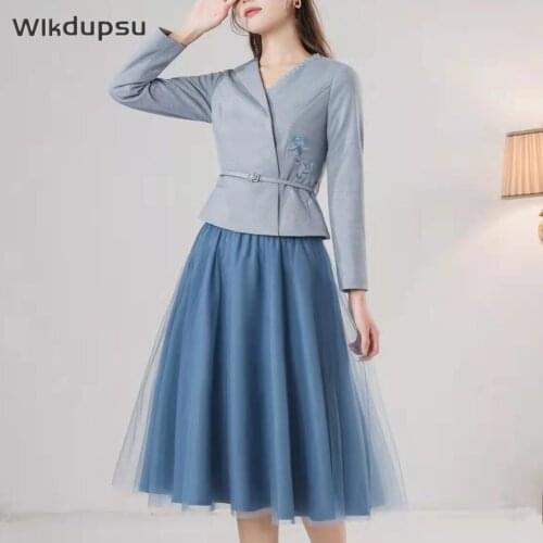 WLKDUPSU Women's Suits With A Skirt