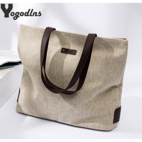 Womens Designer Brand Fashion Tote Handbags Large Capacity Shopping Travel Shoulder Bags Female Casual Beach Linen Purse Pack