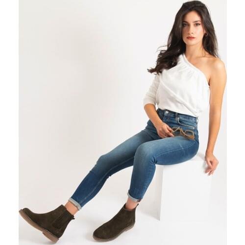 CZ London Genuine Leather Female So Wheel Boat Step-in Rubber Booties