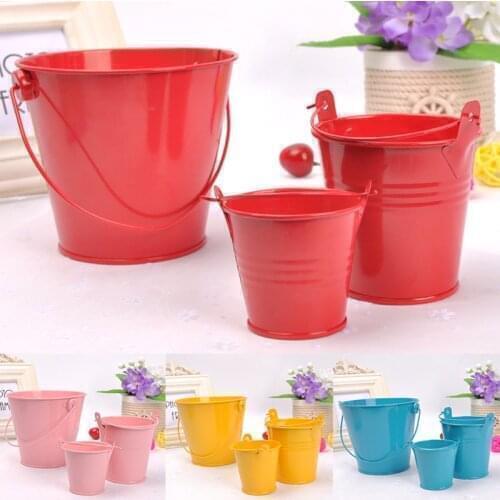 1PC 4.2x5.2x6cm Solid Iron Barrel Tinplate Mini Tub Decorative Kegs Anti-deform Bright Tin Bucket Durable Home Decorartion