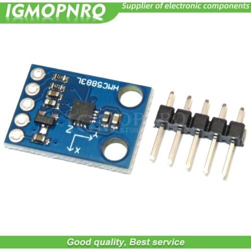 1pcs HMC5883L 3V-5V Three 3 Triple Axis Magnetic Field Compass Magnetometer Sensor Module For Arduino IIC Board HMC-5883L