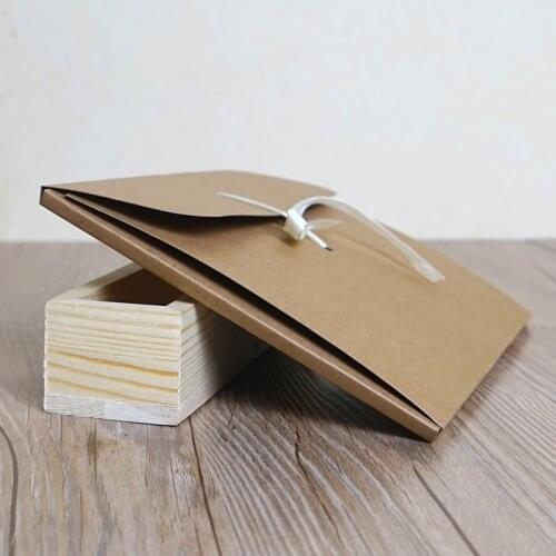 10Pcs Large Kraft Envelope Shape Packaging Box Flat White Paper Gift box For Silk Scarf Underwear Packaging