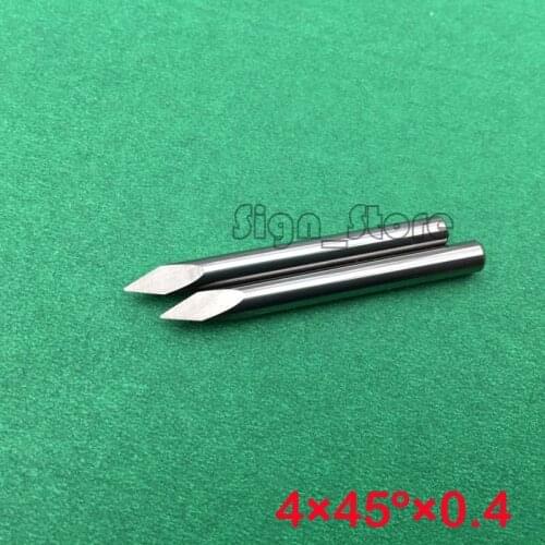 10 x Carbide Router Tools 45 Degree 0.4mm 4mm shank Tapered Three Edge Cutters Bits Woodworking Tools Free Shipping