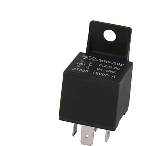 Automotive Relay, 4 Pin SPST Contact Arrangement, Quick Connect Terminal, 40 Amp, 12V DC