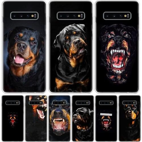 Rottweiler Dog Cover Phone Case For Samsung Galaxy S10 S20 Ultra Note 10 9 8 S9 S8 J4 J6 J8 + Lite Plus Pro S7 Coque