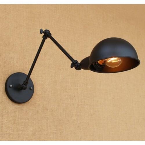 Black Edison Retro Vintage Wall Lamp For Home Dinning Stair Lampen Loft Style Industrial Wall Light Sconce Rustic Applique LED