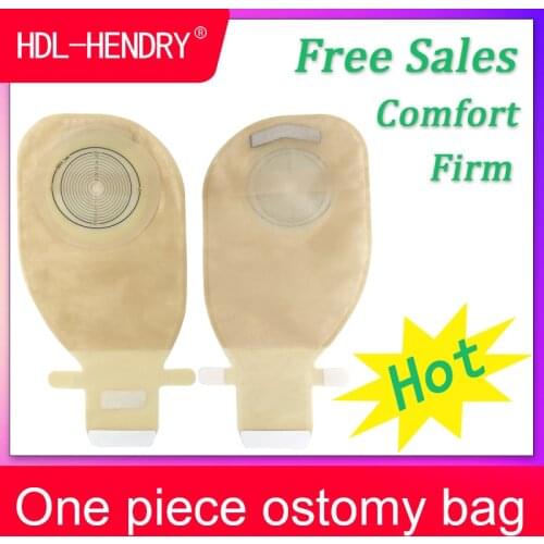 10 Pcs/Box Colostomy Bags Double Side Non-woven Back Open Ostomy Bags Skin Color Stoma Pouch Bags with Velcro Sticker Max 75mm