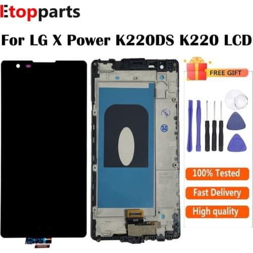 For LG X Power LCD K220DS K220 LCD Display with Touch Screen Digitizer Assembly With Frame