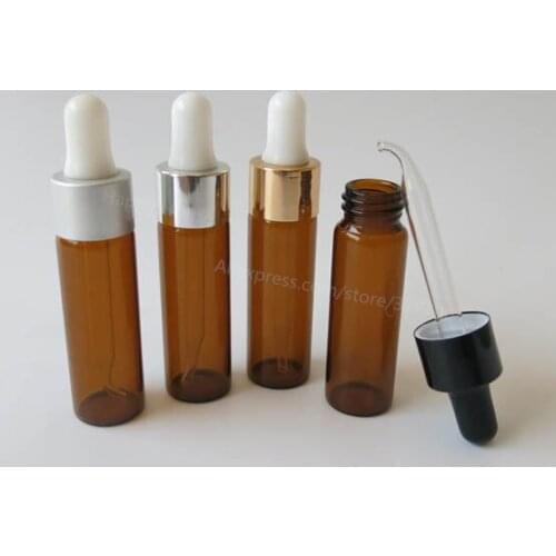 Barlulu 24 x 15ml Amber Dropper Bottle, 1/2oz Brown Glass Dropper Container, 15cc Amber Glass Vials