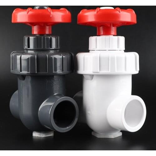 1pc I.D 20/25/32/40mm Hi-quality UPVC Gate Valve Precision Flow Control PVC Sluice Valve Garden Irrigation Aquarium PVC Valve