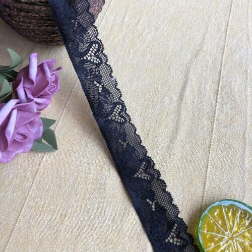 3cm S2548 elastic lace fabric black lace trimming diy crafts material gift wrapping lace rib