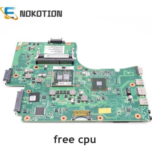 NOKOTION Laptop Motherboard For Toshiba Satellite C655 C655D MAIN BOARD V000225000 6050A2355201-MB-A02 HM55 DDR3 free cpu