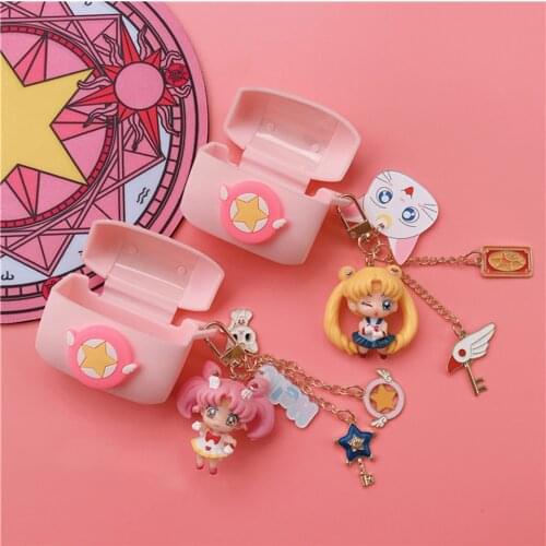 Cute Girl Cartoon Earphone Cover for Jabra elite 65T Case Wireless Headphone Case Bluetooth Earphone Charging Box Headset Bag