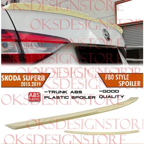 FOR SKODA SUPERB F80 M4 TYPE SPORT SPOILER UNPAINTED Spoiler ( ABS Plastic )