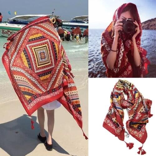 New Fashion Bohemian Print National Tapestry Wall Hanging Beach Yoga Mat Decor Boho Shawls Wraps Scarves Pashmina