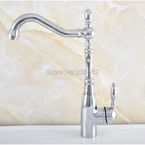Polished Chrome Brass Kitchen Faucet Bathroom Sink Faucet 360 Swivel Hot Cold Basin Mixer Tap Faucet Lsf827