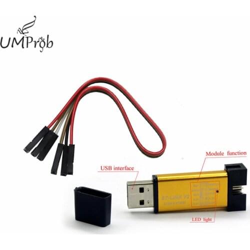 2020!5pcs/lot ST LINK Stlink ST-Link V2 Mini STM8 STM32 Simulator Download Programmer Programming With Cover and Dupont Line