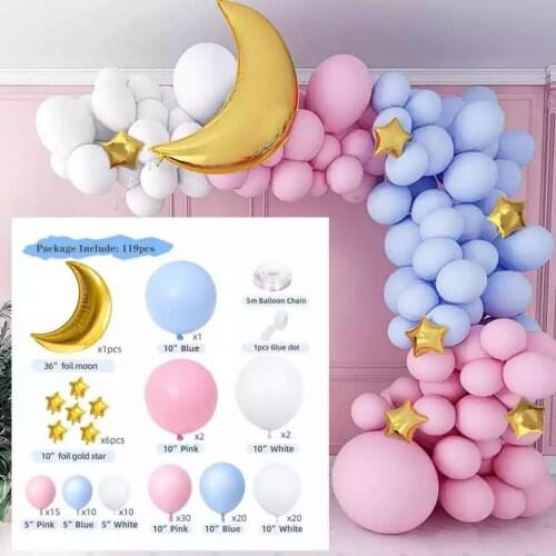 Blue Silver Macaron Birthday Balloon Garland Arch Kit Party Foil Metal Balon Weding Baby Shower Birthday Party Decor Kids Adults