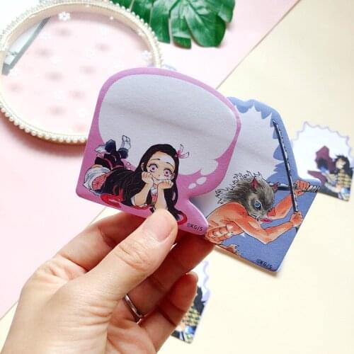 Anime Demon Slayer Kimetsu No Yaiba Tanjirou Kamado Sticky Note Paper Sticker Stationery Around Animation Notebook