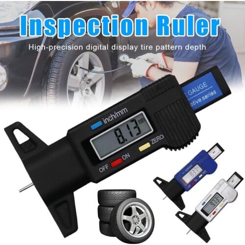 Spot Car Digital Tyre Tire Tread Depth Gauge Measurer Caliper LCD Display Test Tool Hogard