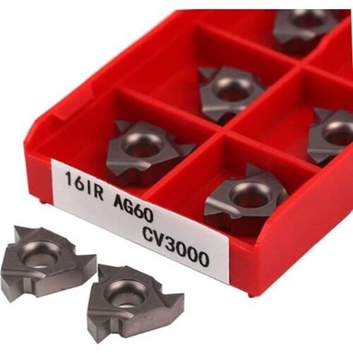 16ER AG55 16IR AG55 CV3000 Carbide Cermet Blade Threading Turning Insert 16ER/IR AG60 CV3000 CNC Lathe Tool For Steel Processing