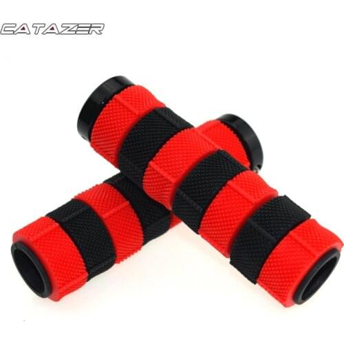 Bicycle Handles Silicone Thickening Color Matching Locking Bicycle Accessories Alluminium Alloy+Rubber Material 5 Color