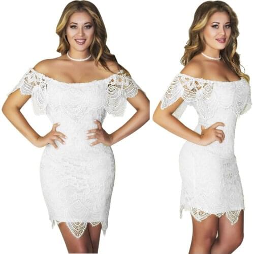 2019 summer dress Women Sexy off shoulder Lace party dresses bodycon vestidos de fiesta