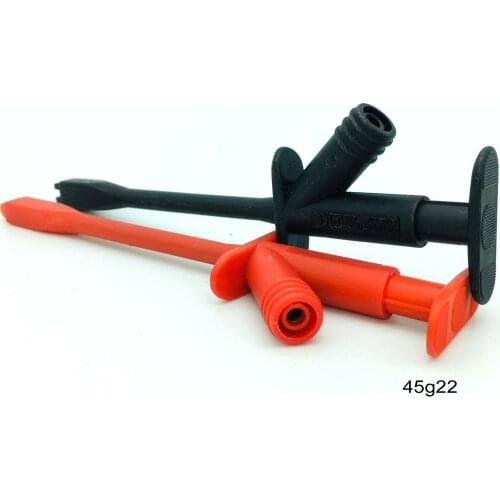 2PCS Red black 1000V CATIII 10A Car Quick Test Hook Alligator clip Professional Insulated High Voltage Testing Probe 4mm jack