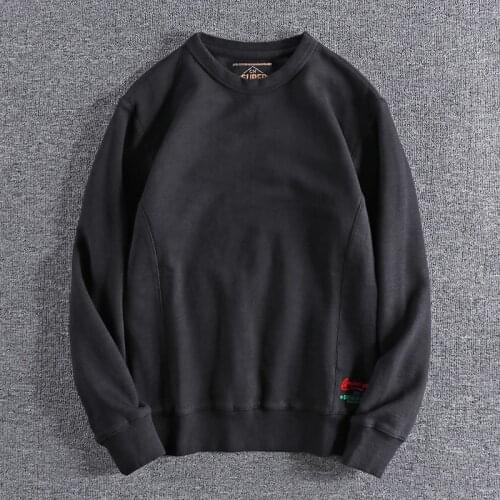 2020 new arrival Winter Plush keep warm cotton coat American style round neck hoodies mens long sleeve top wear 0613