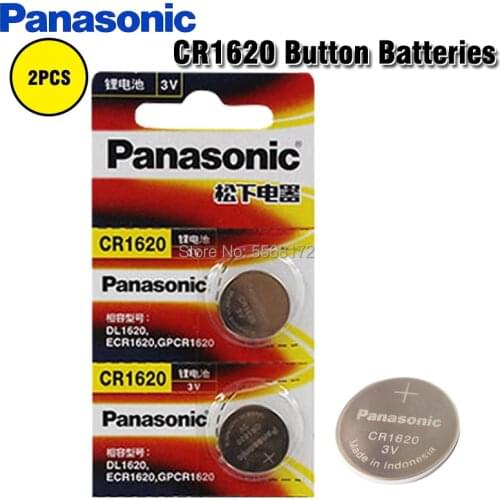 Panasonic Original Product 2pcs/Lot cr1620 Button Cell Batteries For Watch 3V Lithium Battery CR 1620 Remote Control Calculator