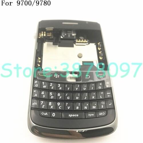 Original For BlackBerry Bold 9700 9780 Housing Rear Battery Cover Case +English Keypad +Side Button +Logo