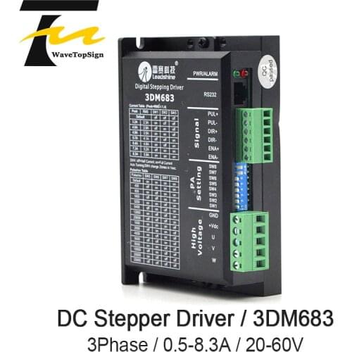 Leadshine 3 Phase Stepper Motor Driver 3DM683 Stepper Motor Driver 20-60VDC 0.5-8.3A Stepper Driver Use for CNC Engraver Machine