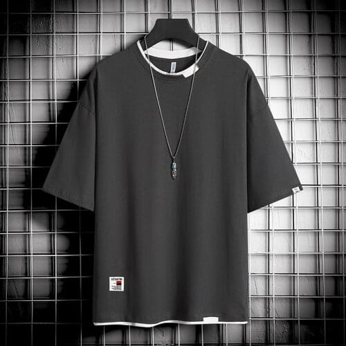 Short Sleeve T Shirt Men New Summer High Quality Tshirt Top Mens Tees Casual Fashion Streetwears Male Loose O-neck T-shirt 184