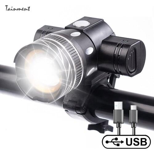 T6 Cycling Head Light Bike Front Rear Light Set with USB Waterproof Rechargeable 15000LM XM-L LED MTB Bicycle Light Bike Lamps