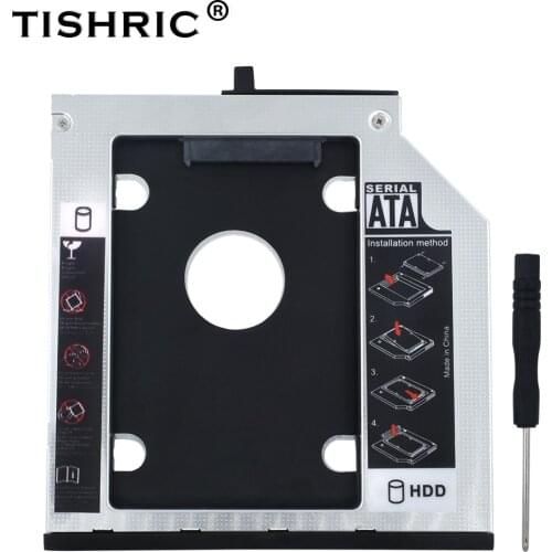 TISHRIC For Lenovo ThinkPad T400s T400 T410 T410s T420sT430s T500 Aluminum 2nd HDD Caddy 9.5mm SATA 3.0 2.5" SSD Case Enclosure