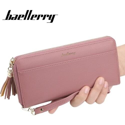 Baellerry Ladies Purse Women Wallet Female Zipper Bag Girls PU Leather Bags Card Holder Long Purse Coin Pocket monedero mujer