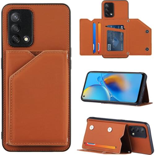 For OPPO A74 5G Leather Card Slot Case Armor Back Panel 360 Protect Cover OPPO A74 4G Stand Funda for OPPO A74 A 74 Case