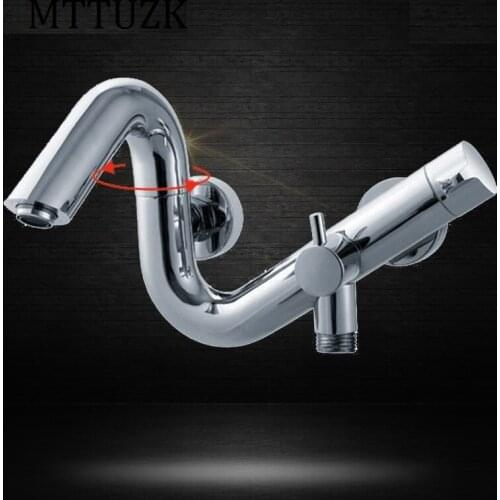 Vidric Creative Brass Chrome Finished Wall Mounted Shower Faucet Hot and Cold Bathtub Faucet Badewannenarmatur Iseo Horn