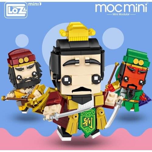 LOZ Mini Blocks General of Ancient China Guan Gong.Three Kingdoms Action Figures Toys Hobbies Kids Assembly Toy Educational 1454