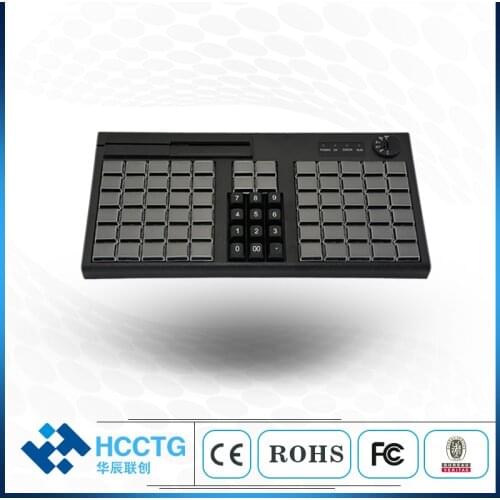 Membrane 76 Key Programming POS Keyboard with Magnetic Card Reader KB76M