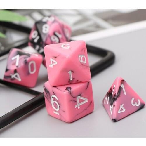 7pcs/set Dice For TRPG D4-D20 Multi-sided Dices Polyhedral U7EF