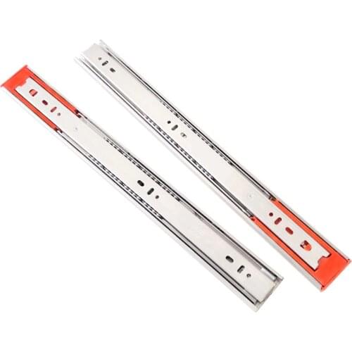 " 10 -22"45mm Stainless Steel Drawer Slide Rail Thickened Three-Section Soft Closing Cabinet Furniture Hardwar