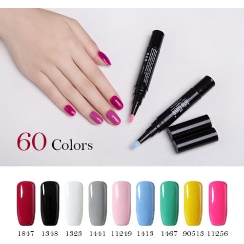 New Arrival Three Steps Gel Polish Pen UV LED Soak Off Gel Lacquer For Manicure Nail Art Varnish Pen Hybrid Long Lasting Gellack