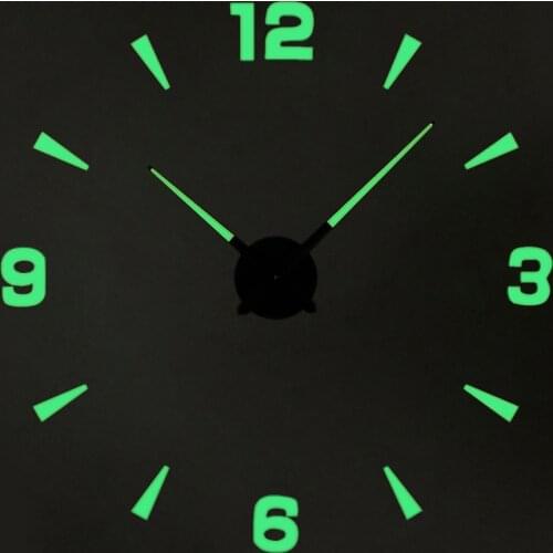 New Luminous Wall Clocks Large Clock Watch Horloge 3D DIY Acrylic Mirror Stickers Quartz Duvar Saat Klock Modern Mute Wall Clock