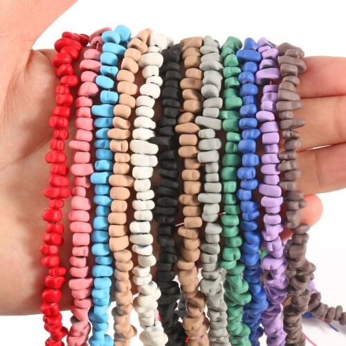 Wholesale 6mm Hematite Stone Multicolor Rubber Irregular Shape Loose Round Beads for Accessories Jewellery Making Diy Bracelet