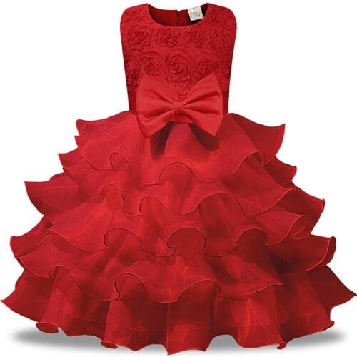 BFORTUNE Princess Dress Baby Girl Clothes Childrens Wedding Birthday Party Kids Cloth Vestidos Layered Dress Fantasia Infantil